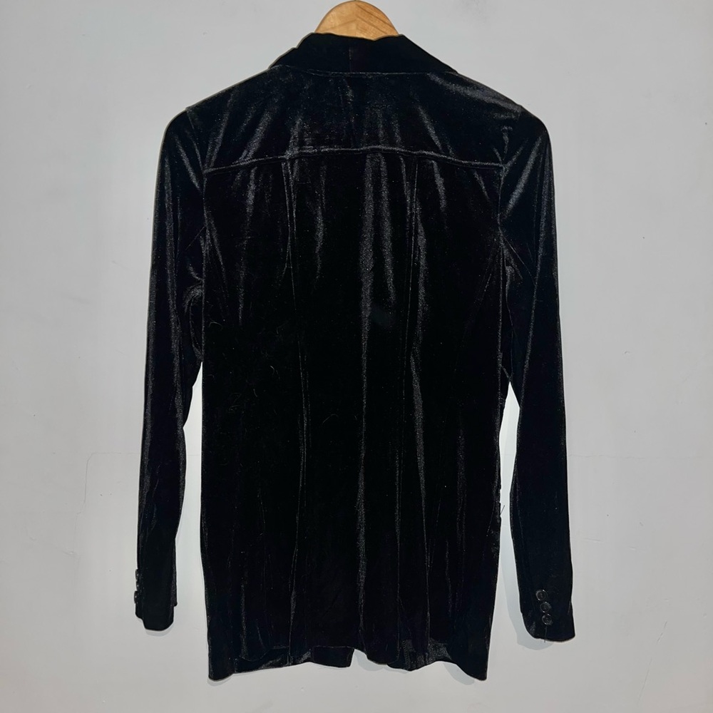 IMAN Black Velvet Women's Blazer Sz M - Picture 3 of 7